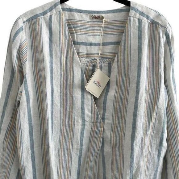 Faherty Dresses & Skirts - Faherty Beach Days Linen Luciano Stripe Tunic S